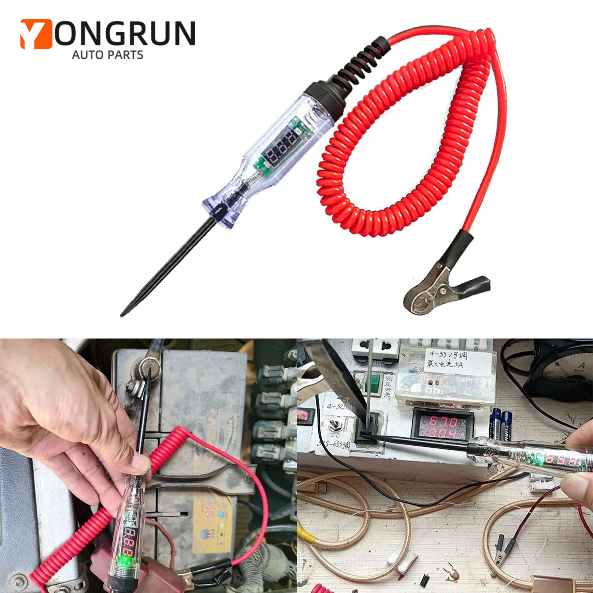 Car Diagnostic Tool - Probador de circuito automotriz de 6V-24V/5V-90V,