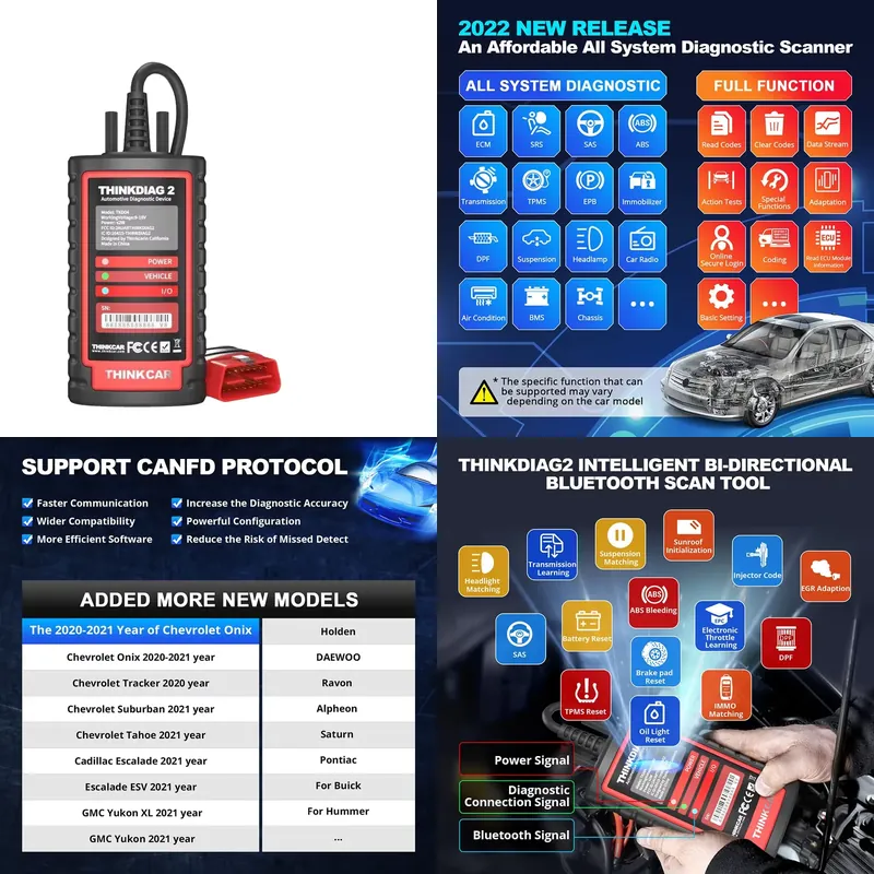 Car Diagnostic Tool - Herramienta de Diagnóstico Thinkdiag 2, Escáner