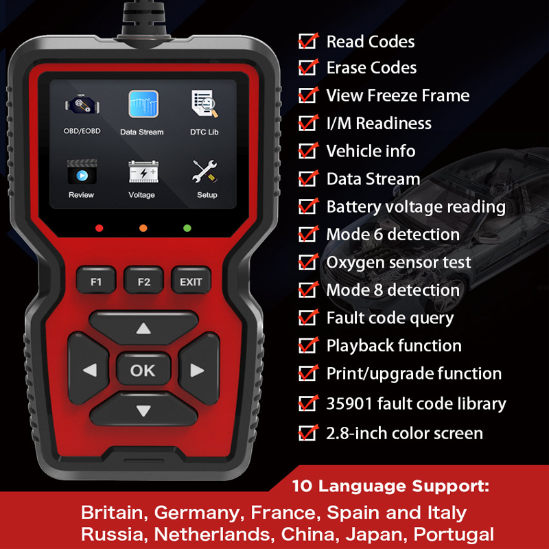 Lector de Códigos OBDII V519,  - Car Diagnostic Tool reseña y precio
