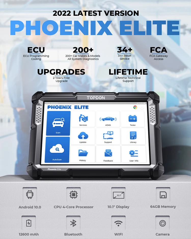 TOPDON PHOENIX ELITE Actualiza - Car Diagnostic Tool reseña y precio